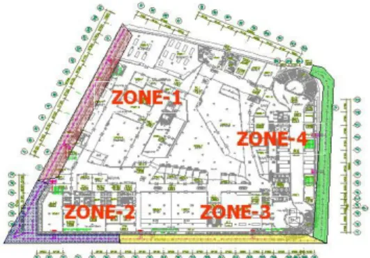 Fig.  2  Locations  of  boreholes  and  zonings