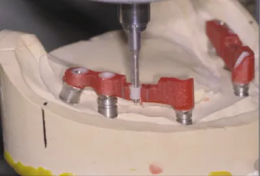 Fig. 3. Location of the plastic sleeve for the drill and tap.