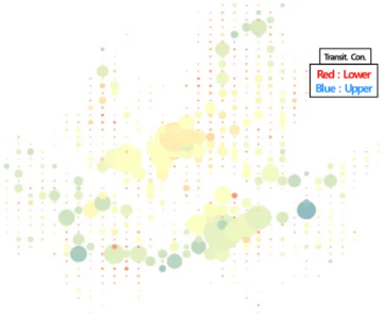 Figure 10. Average Transit Convenience of Zones at Evening Rush Hour