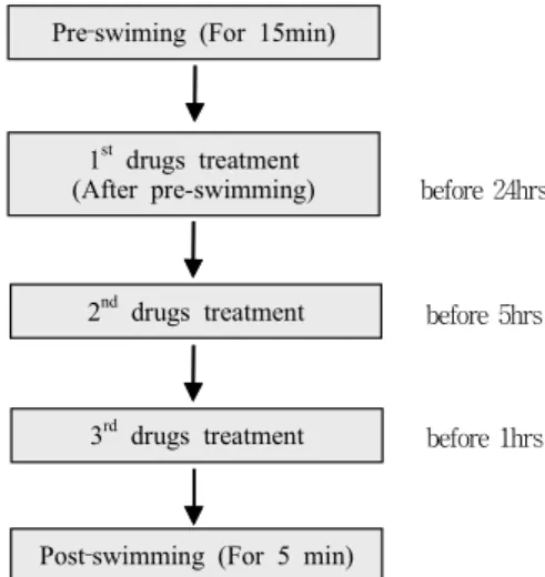 Fig. 1. Experimental scheme of forced swimming test