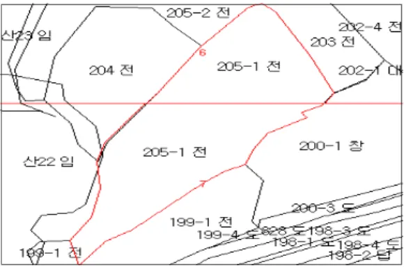Figure  3.  Case  for  cleaning  up  cadastral  map  inconsistencies (After maintenance)