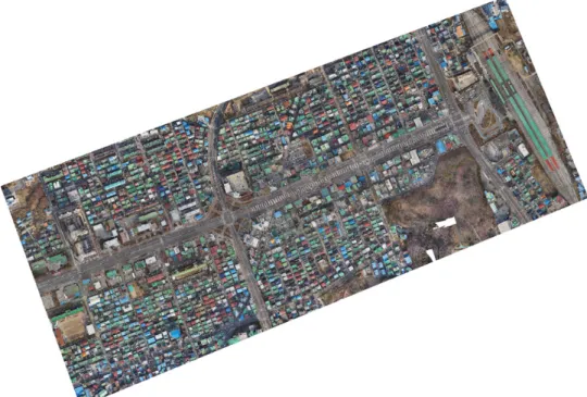 Figure 5. Image processing result (GSD 2.6cm True orthoimage)