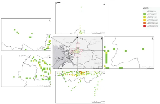 Figure 3. Spatial distribution of the elderly’s staying points
