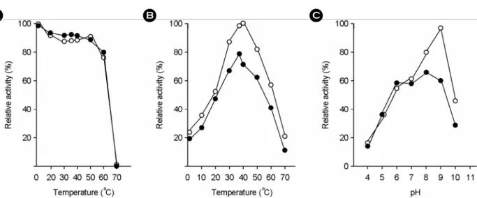 Table 4. Km values a Parameters Substrate  mM  Transferase activity  Donor b -GpNA   0.66±0.03   GSH  1.95±1.04  Acceptor c  Gly-gly  32±6   L-Arg 107±6  Hydrolase activity  -GpNA   1.64±0.06   GSH 1.06±0.27 