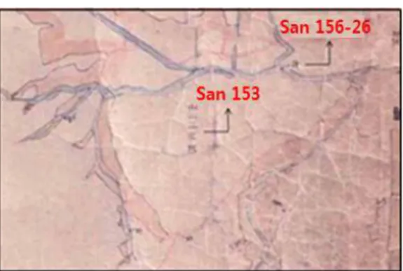 Figure 8. The original drawing of Survey  [Naeson-dong forest 156-26]