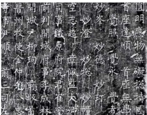 그림 4. 驪興郡 神勒寺 普濟舍利石鐘記의 묘덕여흥, 서북쪽으로는 광주와 이어져 있다.여주읍지에 의하면, 조선 후기에는 이 부근에 楊花驛과 利川倉이 있다고 되어 있어 이곳에서생산되는 농작물을 모아 서울로 보냈던 것으로보인다