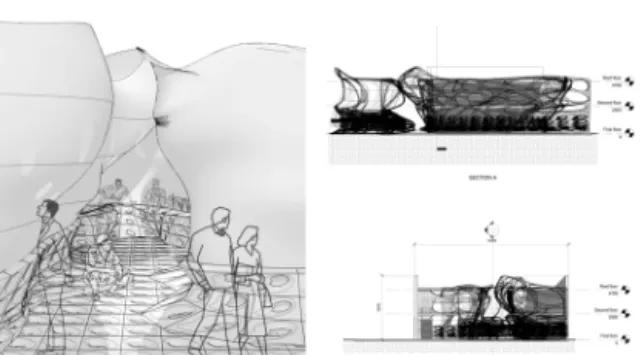 Figure 7. The sample of participant K (left: initial design,  right: BIM modeling)