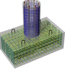 Figure 3  3D Precast pier model with detail of reinforcement  by grasshopper