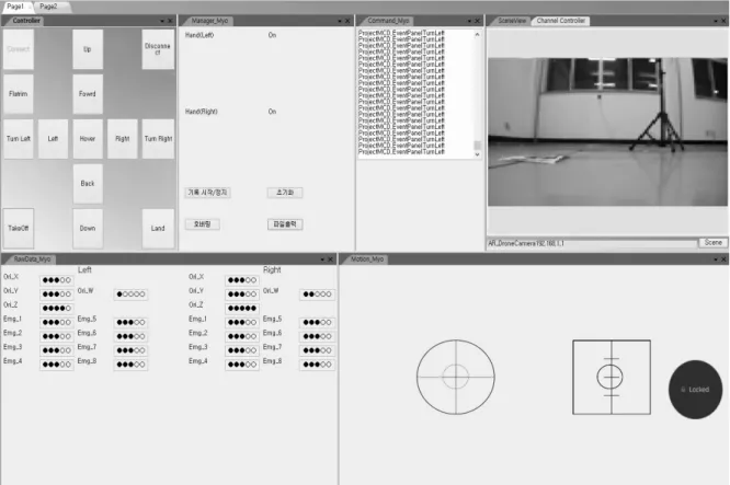 Fig. 10. Screen Shot of Myo-based Ground Control Station