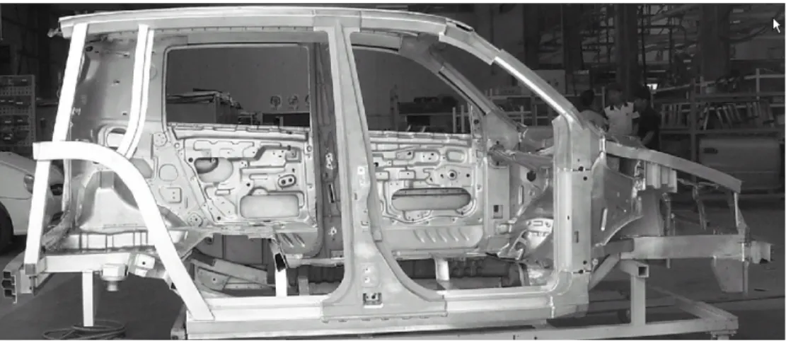Fig. 3.1 B.I.W model of aluminum space frame vehicle