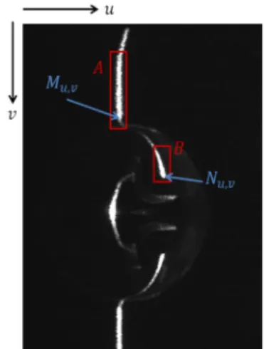 Fig. 14 Two feature points to compute the depth of punch  head