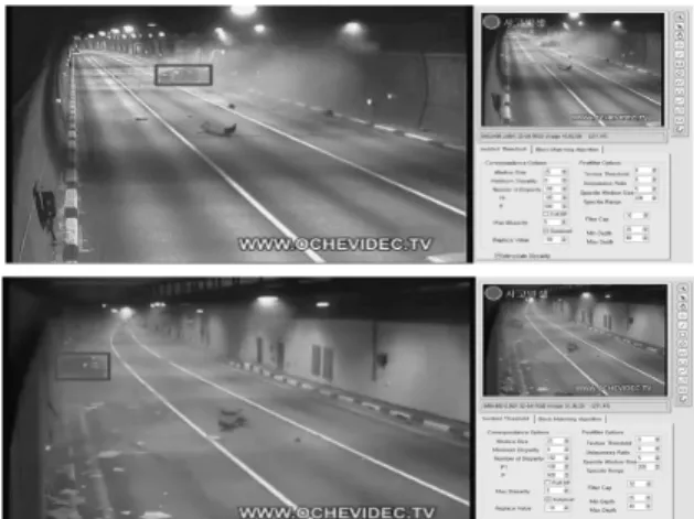 Fig. 11. detection via analyzing the seriousness degree of  distribution on vehicle fragments in background images after 