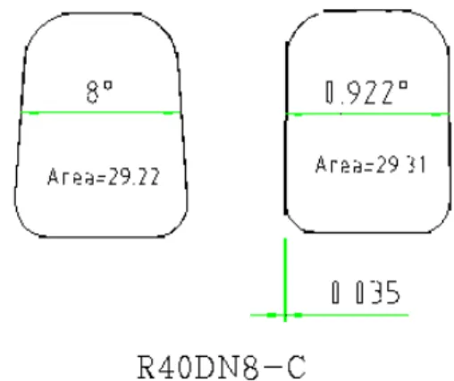 Fig. 11 Initial and deformed shapes of the R40DN8 model  with the lower rotational axis