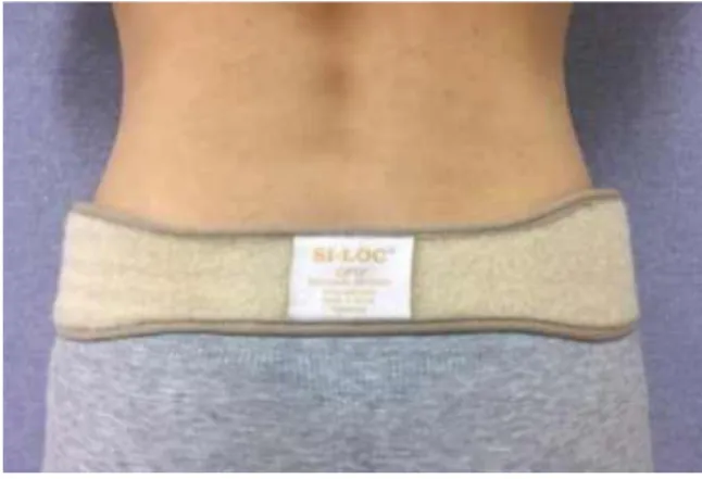 Figure  1.  Pelvic  compression  belt  applied  to  the  pelvis  area