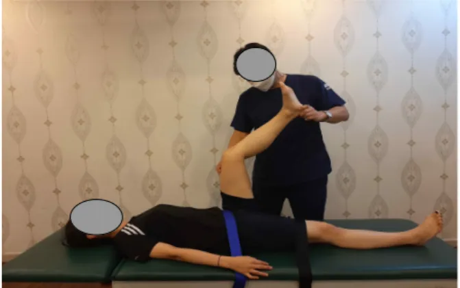 Figure  1.  Measurement  view  for  90-90  straight  leg  raise  test