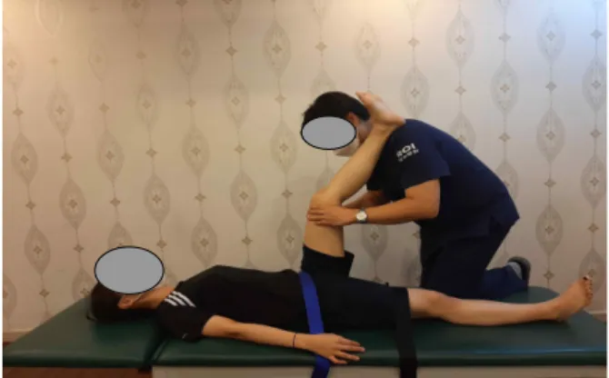 Figure  5.  Instrument  assisted  soft  tissue  mobilization  technique 3.  분석방법 본  연구의  모든  통계학적  분석은  SPSS  Statistics  Ver