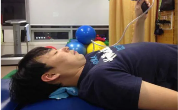Fig 1. Deep cervical flexors strengthening exercise