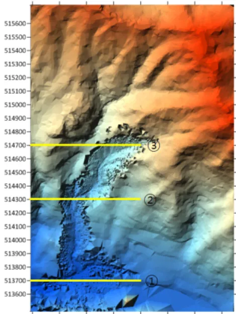 Fig. 8. LiDAR data and the digital map comparison of section