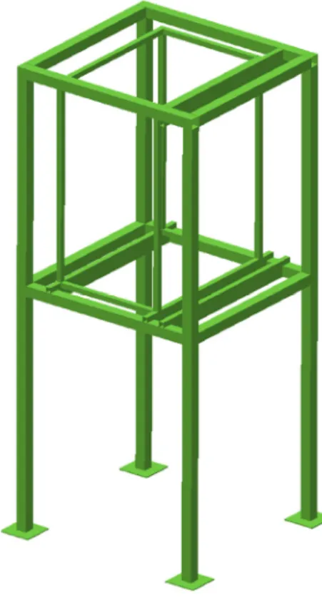 Fig. 6 Geometry of support structure