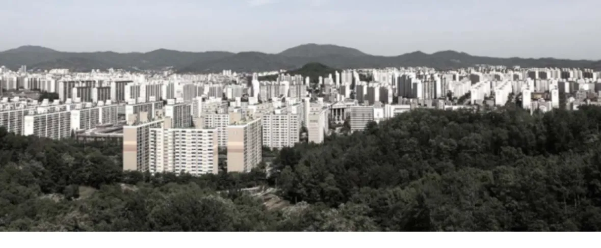 Fig. 2. View of a communal area in a tanji, Cheonan (Source: 