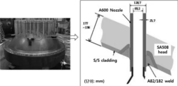 Fig. 1 RV upper head and penetration nozzle