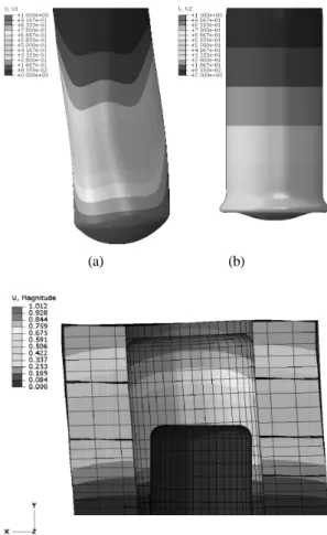 Fig. 3 Finite element meshes for (a) time history  analysis and (b) stress analysis