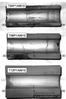 Fig. 7 Penetration test results of the ID surface of  the nozzles after the SCC test for 7 days