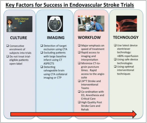 Fig. 1. Key factors for success in endovascular stroke trials.