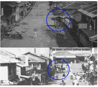 그림 6. 대불호텔 앞 우물비교 시기 내용 출처 1884.11.3 수 십 명이 모여 연회 일본영사보고서 1885.5 숙소는 2층집 Carles 1888. 대불호텔(벽돌조 3층)건립 인천부사 1894