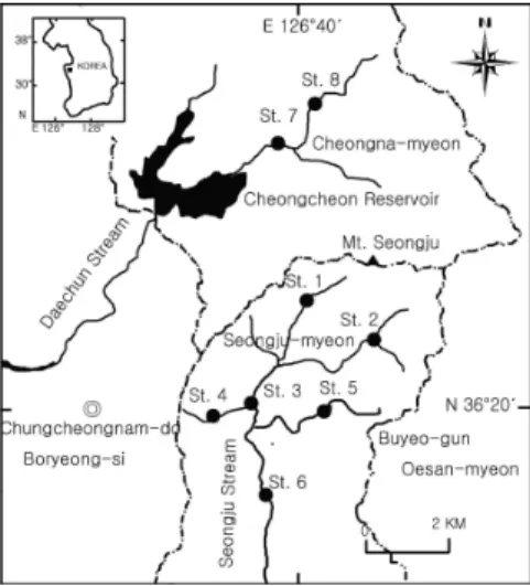 Fig. 1. Map showing the studied stations.