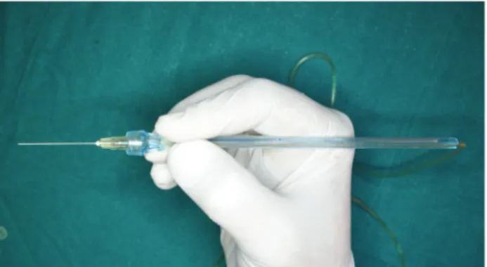 Fig. 4. Pen-grasp used in the computer controlled local anesthesia delivery  system. 