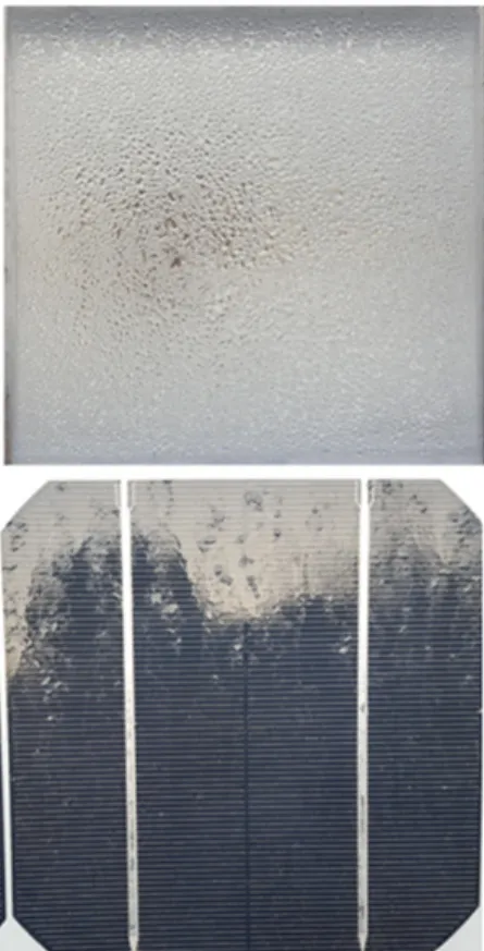Fig. 10. Dew condensation(Top;CPV, Bottom;C-Si PV)