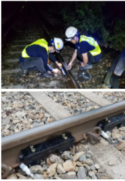 Fig. 9  Rail sensor installation