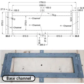 Fig. 3 Description of the base channel Table 1 Description of specimens