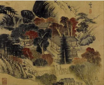 그림 8. 정선, 청풍계, 견본수묵담채, 26.8×33, 호암미술관 소장 간송미술관과 국립중앙박물에 소장된 ‘장동팔경첩’ 4) 에도 청 풍계 그림이 들어 있다