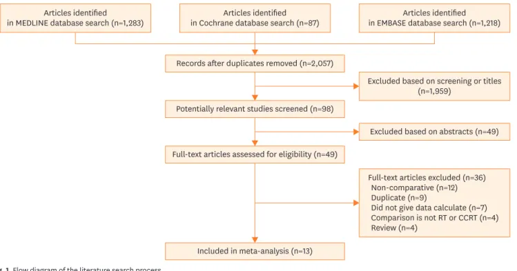 Fig. 1. Flow diagram of the literature search process.
