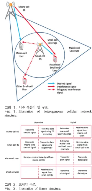 그림 1. 이종 셀룰러 망 구조.