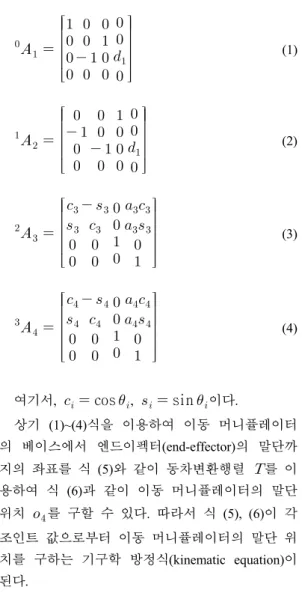 Fig. 3 Coordinates system of mobile manipulator