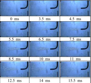 Fig. 5 Spray tip penetration and spray angle  increased with time