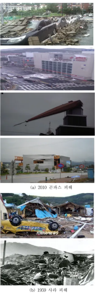 그림 5. 태풍의 피해 사례