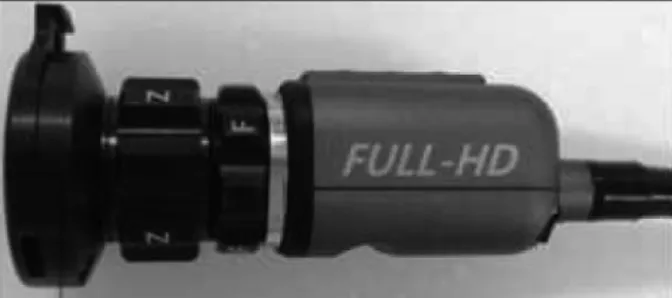 Fig. 1. A full HD CMOS camera was used to make a 2D scanning  videokymography system.