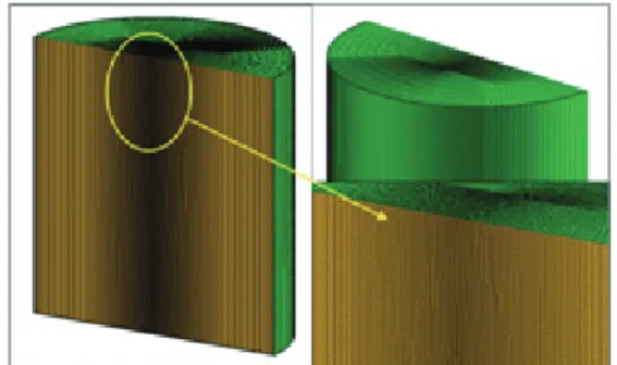 Fig. 2 Mesh structure for the analysis of the diesel  spray