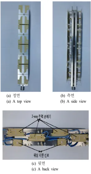 Fig.  9.  Phase  difference  according  to  moving  distance  of  top  substrate. (1) 로 계산하여 보면 낮은 중심주파수에서는 ±22.1° 그리고 높은 중심주파수에서는 ±49.9°까지 위상차가 필요로한다