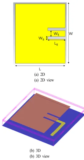 표  1.  이용 기판 및 단일 패치 치수 Table 1.   Substrate  and  design  specifications.