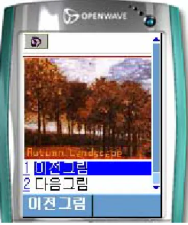 [그림 3.10] 배경화면 메뉴 
