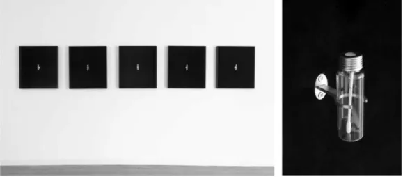 Figure 11 <Father and I>는 아버지의 서재와  정원의 냄새 등이 소환한 과거의 기억을 작품의  소재로 삼았다. 아버지의 오래된 서류 가방과 작 가의  작업실에서  함께  살아온  이끼가  공존하는  모습을 통하여 연구자는 세상과 다시 만나고, 나 아가  과거의  기억과  다시  만나기를  제안한다 (Kim,  J