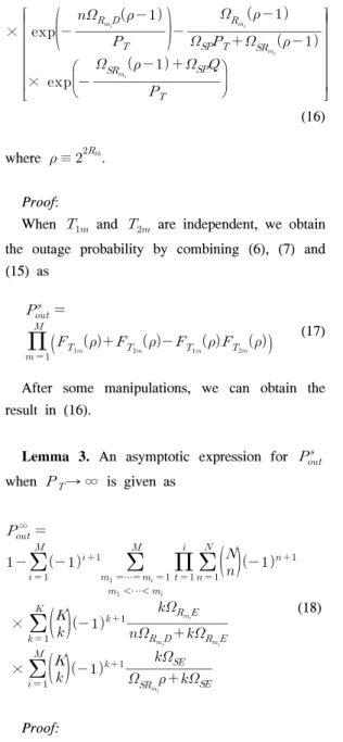 Fig. 2. Secrecy  outage  probability  versus      for 