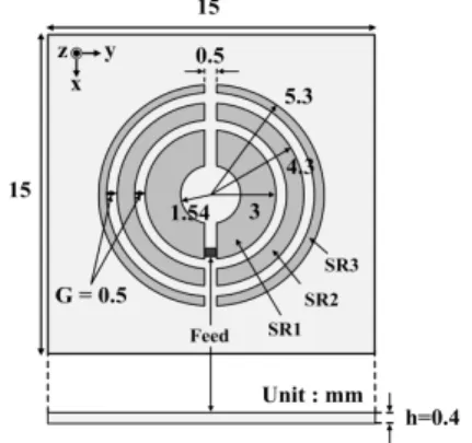 Fig. 1.  Geometry  of  the  proposed  antenna.