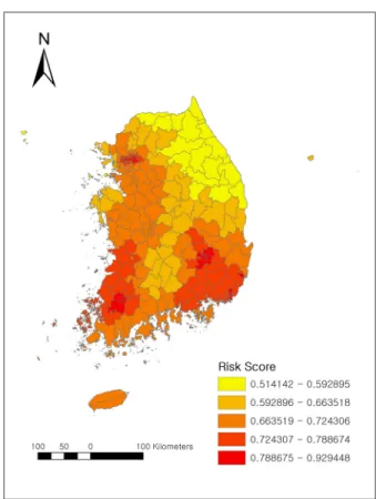 Fig.  1.  Heat  wave  risk  map 