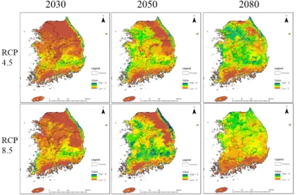 Table  6.  Average  and  maximum  species  richness  of  southern  butterfly  in  different  provinces  of  Korea